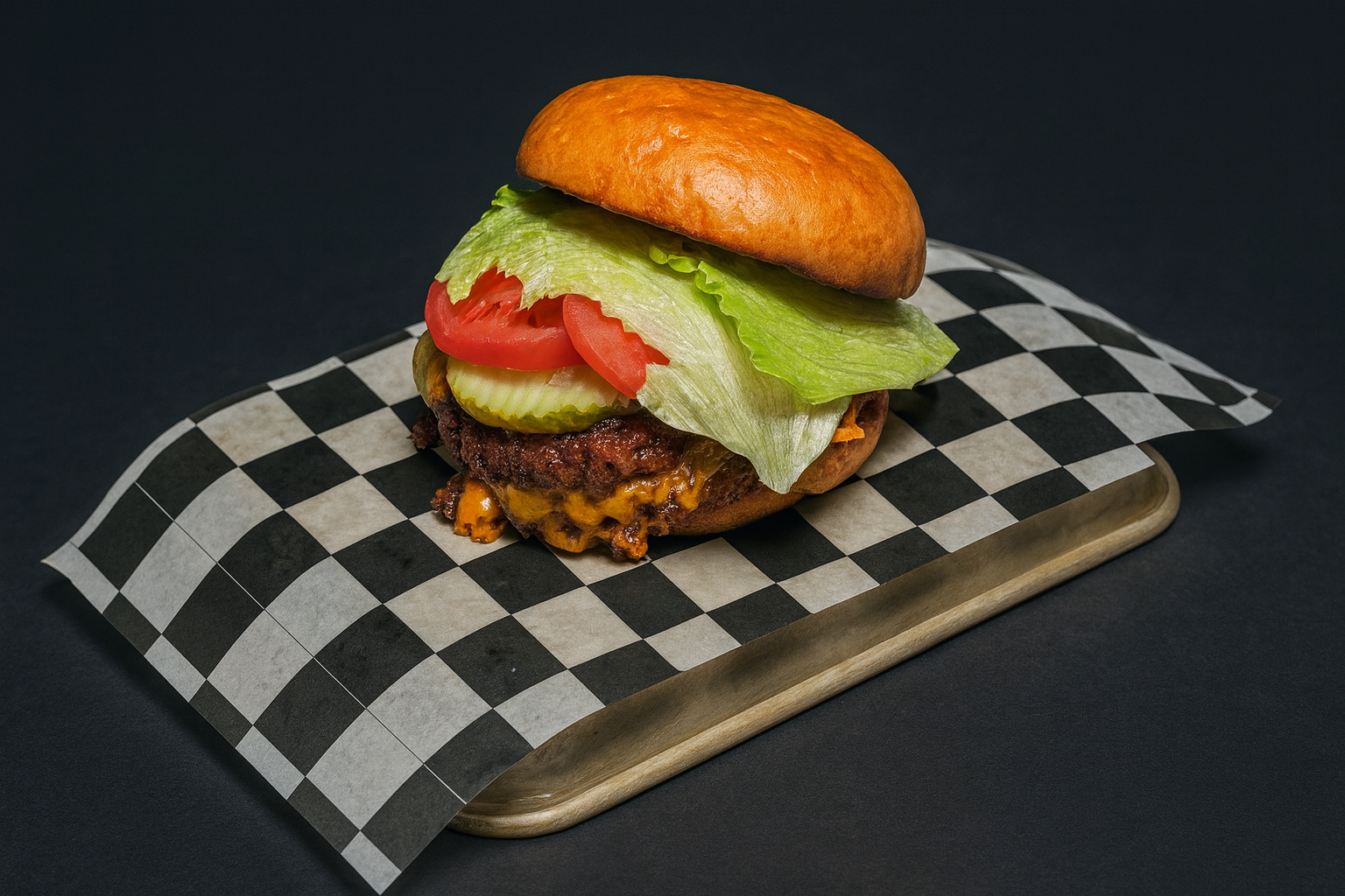 Triple Smash Burger – three smashed patties, maximum crust and flavour
